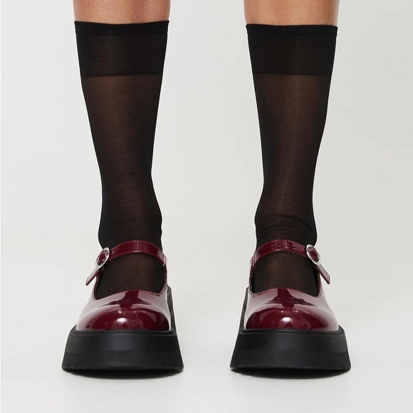 NIB Princess Polly Ellie Mary Jane Heels Red US 5 - Picture 3 of 4